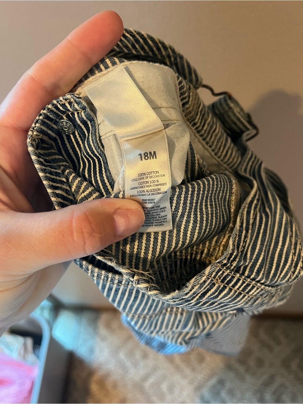 Oshkosh Blue Stripe Overalls - Picture 5 of 5